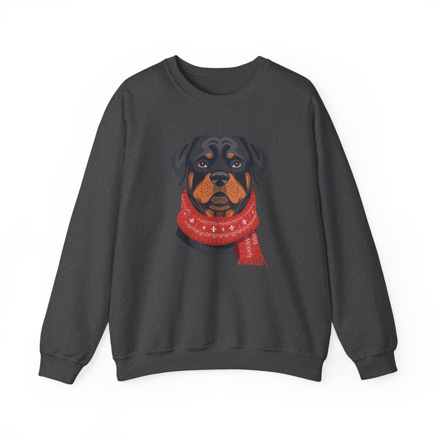 Rottweiler Christmas Sweatshirt – Minimal Holiday Rottie Crewneck